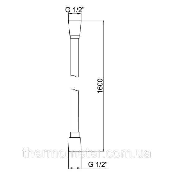 Шланг для ручного душа Qtap Hadice 1600 мм QTHADPVC160G Graphite Київ