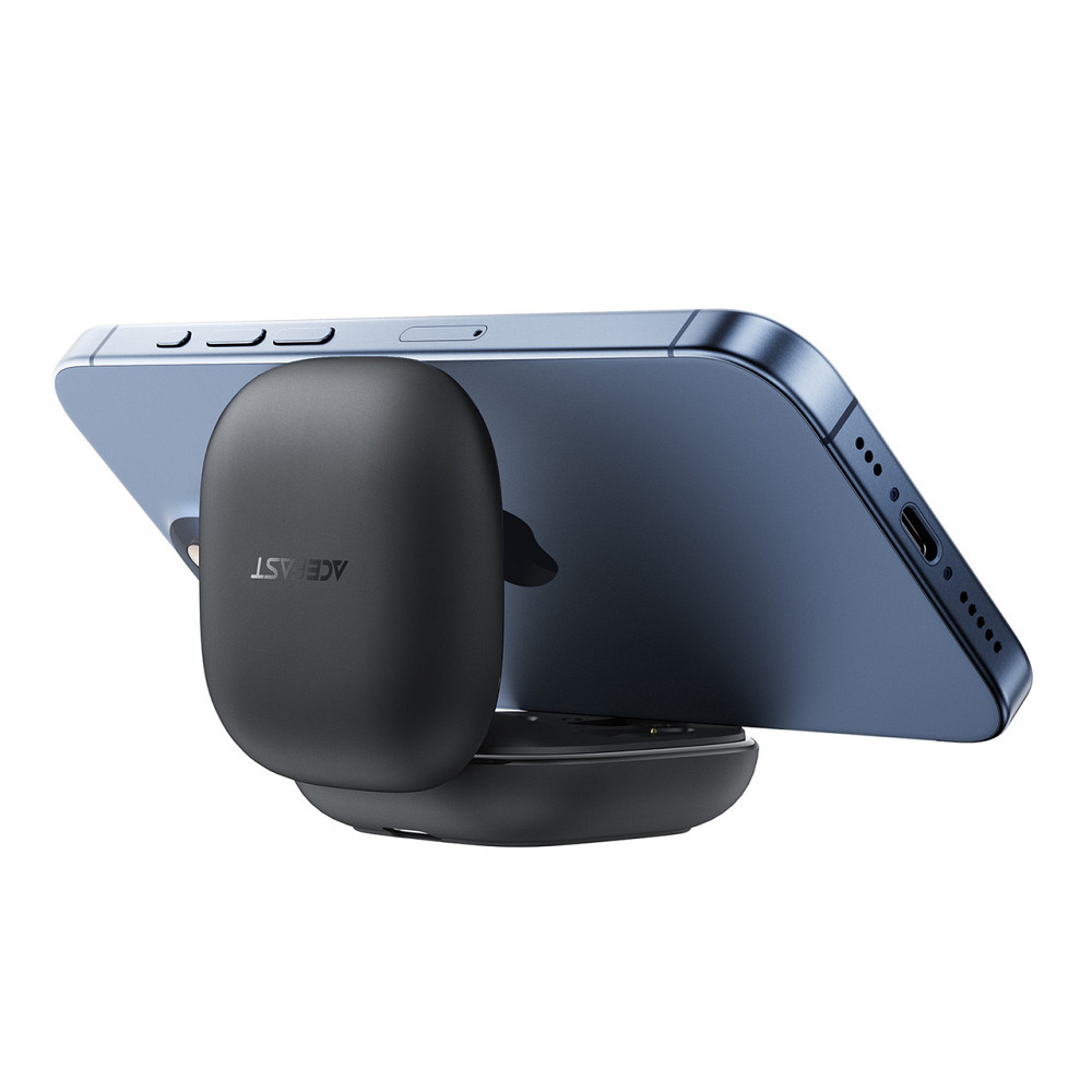 Бездротові навушники ACEFAST W4 true wireless earbuds with phone stand Black Одеса - фото 4