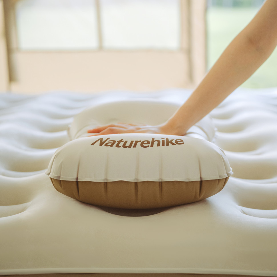 Подушка надувна ультралегка Naturehike NH17T013-Z, 42х32 см, бежева Київ - фото 7
