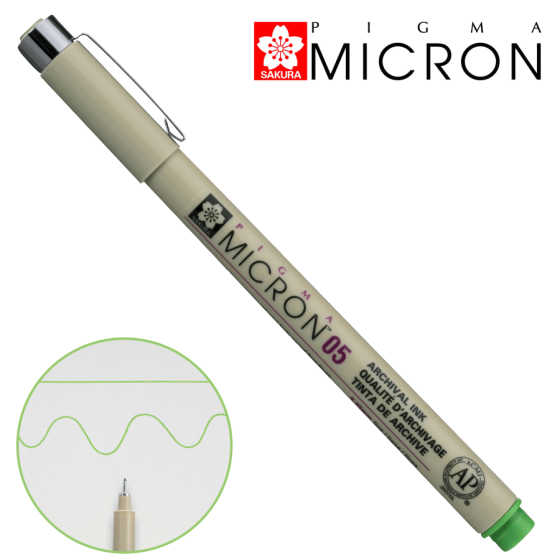 Лінер PIGMA MICRON (0.5) 0,45мм Світло-зелений Sakura Київ