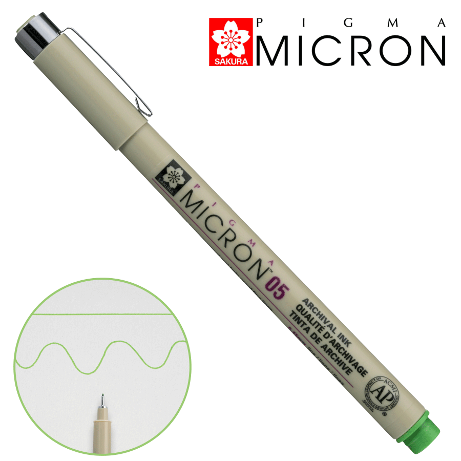 Линер PIGMA MICRON (0.5) 0,45мм Светло-зеленый Sakura Киев - изображение 1