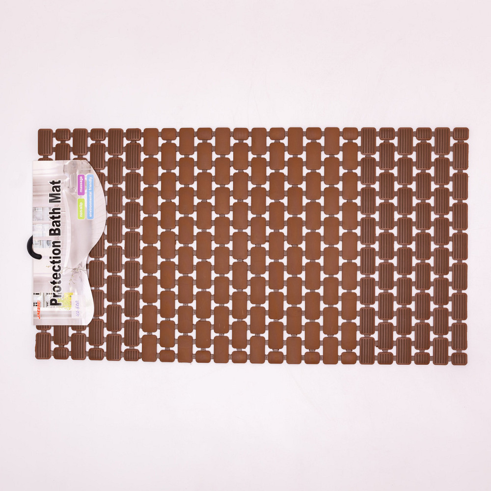 Коврик для душа с присосками 73×40 см, коричневый Киев - изображение 2