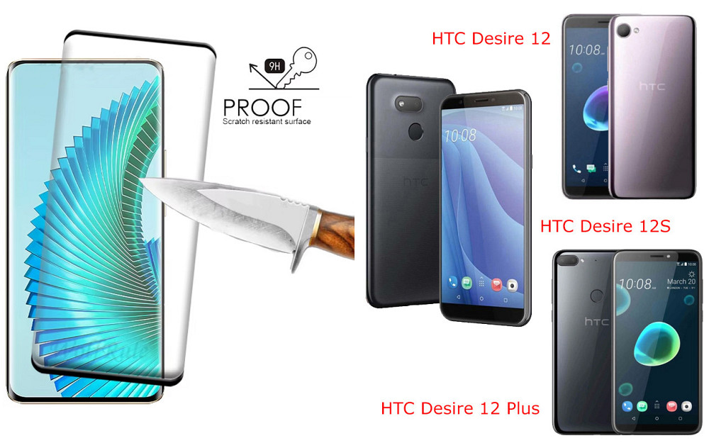 Захисне скло HyperGlass Pro для HTC Desire 12, 12S, 12 Plus – максимальна чутливість та захист Київ - фото 1