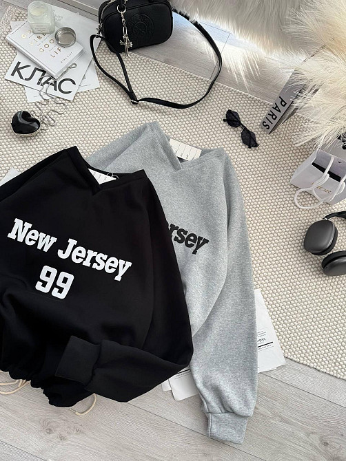 Унисекс базовый стильный свитшот трехнить на флисе Одесса - изображение 9