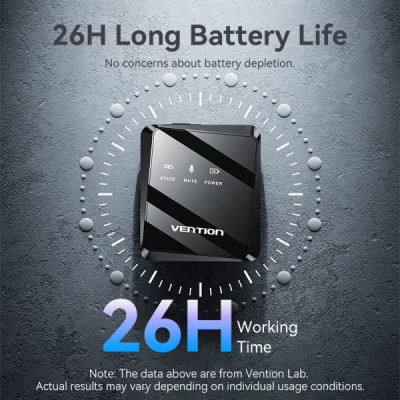 Мікрофон Vention USB-C 2-Pack Wireless Lavalier Black (NCBB0) Вінниця - фото 4