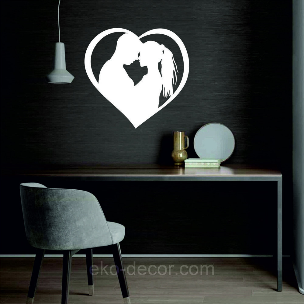 Декоративное настенное Панно «Он и Она», Декор на стену 50*50 см, Белый Киев - изображение 3