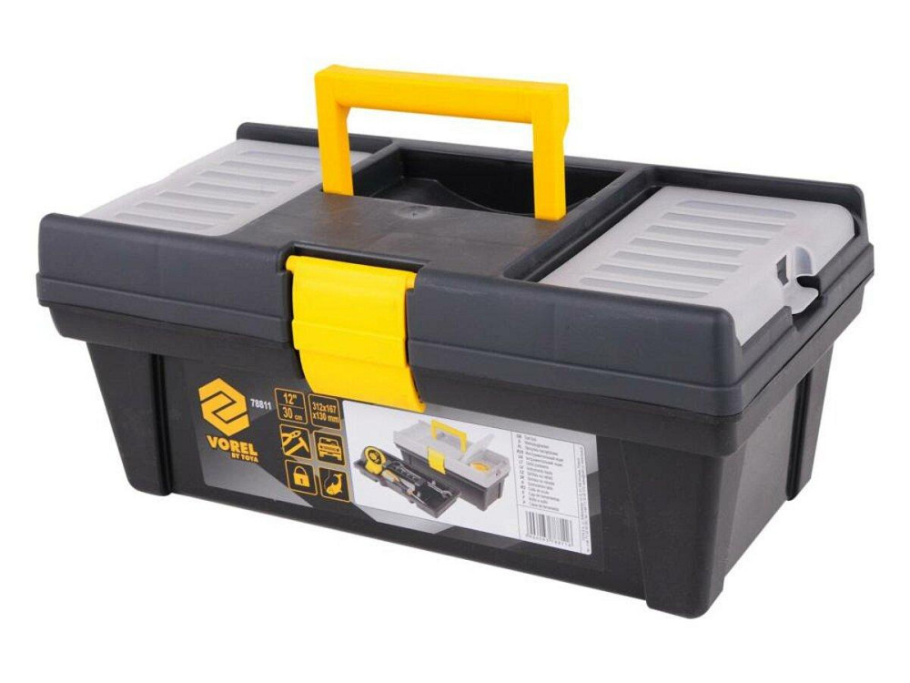 Ящик пластиковий для інструменту VOREL 12", 312x 167x 130 мм [1] Одеса - фото 1