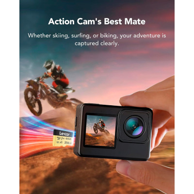 Карта памяти Lexar 256GB microSDXC class 10 UHS-II U3 V60 A1 Professional Gold (LMSGOLD256G-BNNNG) Винница - изображение 8