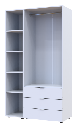 Комплект шаф для одягу Doros Гелар (2 шт.) 116,5х49,5х203,4 см Дзеркало/Білий (DRS-011132) Львів