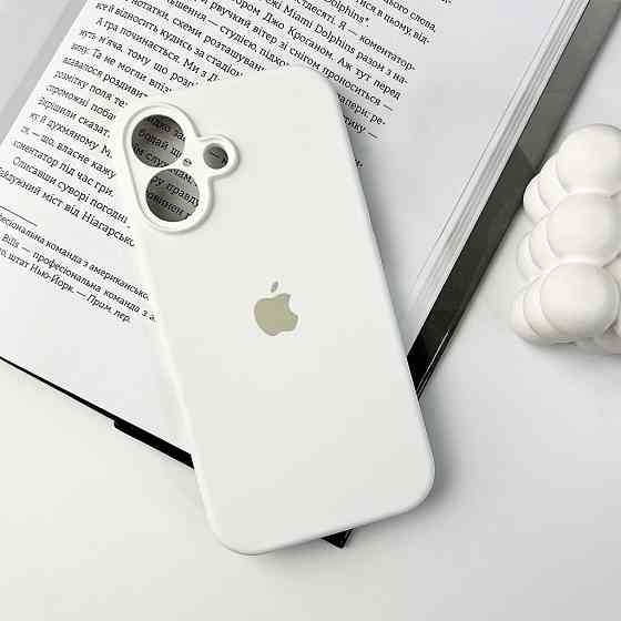 Чехол для iPhone 16/8, силиконовый, белый Киев