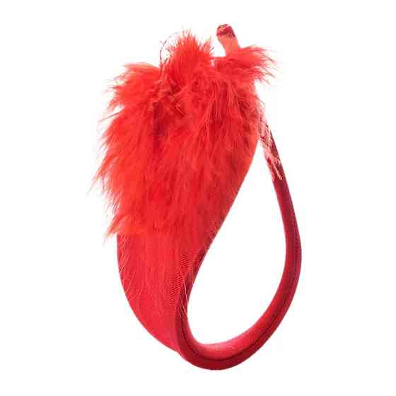 Стрінги без лямок з пір`ям універсальний червоний Київ