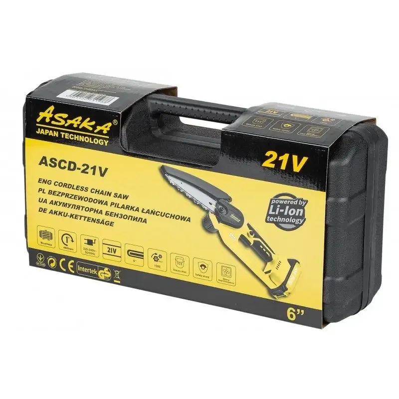 Міні ланцюгова пила ASAKA ,Акумуляторна міні ланцюгова пила 2 літій-іонних акумулятора 21 В,Акумуляторна міні пила Львів - фото 3