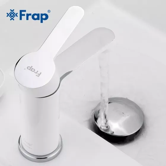 Смеситель для умывальника Frap F1041 белый/хром Киев