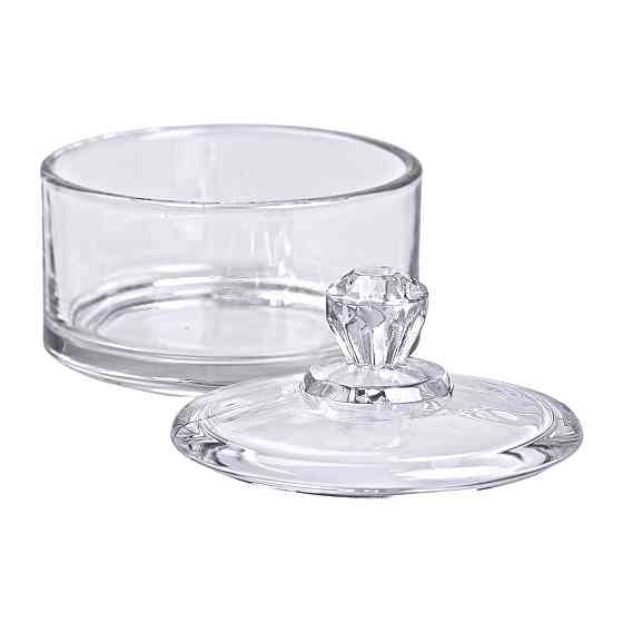 Yiwu Цукерниця з кришкою Ø 10 см скляна HP-YH-24 Київ