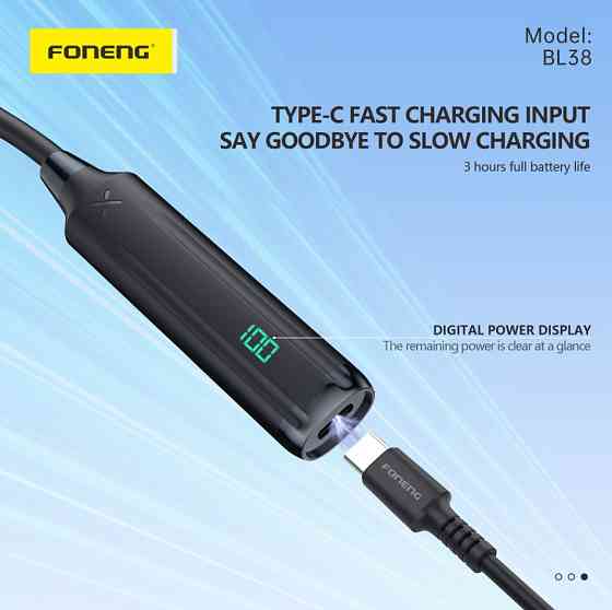 Bluetooth-гарнітура Foneng Neckband Sport (BL38) Чорний Харьков