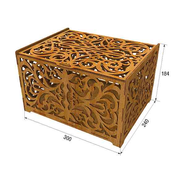 Сундук для конвертов, Свадебная казна 300х240х184мм Киев