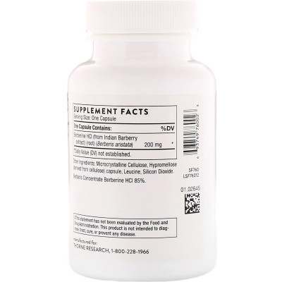 Травы Thorne Research Берберин (барбарис), Berbercap, 60 капсул (THR-76002) Винница - изображение 2
