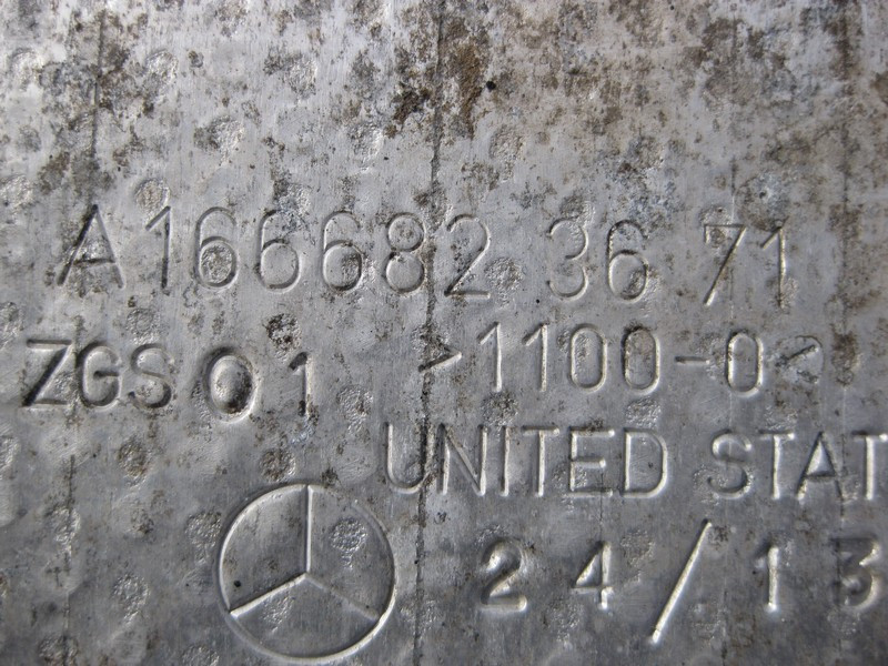 Mercedes-Benz  A1666821100 Захисний тепловий екран над випускною трубою позаду GL X166 Одеса - фото 3