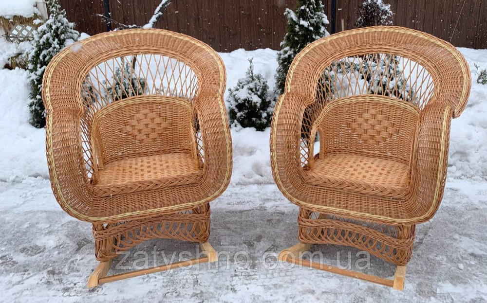 Набір з лози гойдалка та столик Київ - фото 3
