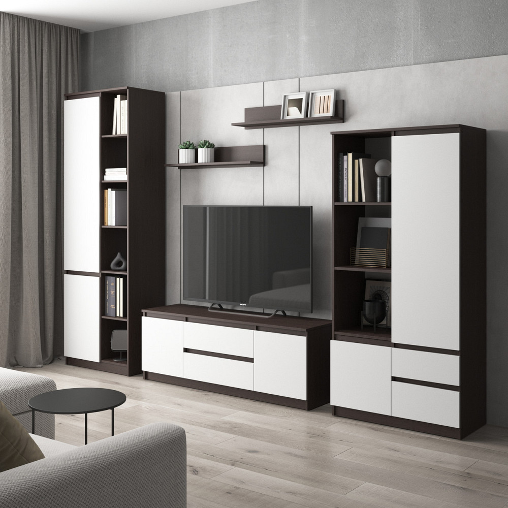 Комплект мебели в гостиную VAYS, шкаф R-26 шкаф R-27 тумба R-28 полки М-22 Львов - изображение 6