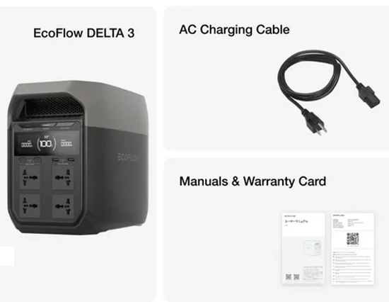 Зарядна станція EcoFlow Delta 3 1800Вт 1024 Вт/год Чорний Київ