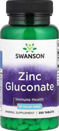 Цинк глюконат Swanson Zinc Gluconate 30 mg 250 таб Киев