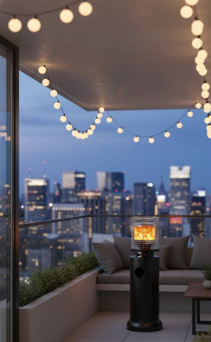 Вуличний газовий обігрівач Gordon 13 кВт з ефектом полум’я (Польща) Київ - фото 8