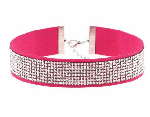 Чокер рожевий зі стразами трендовий Київ - фото 1