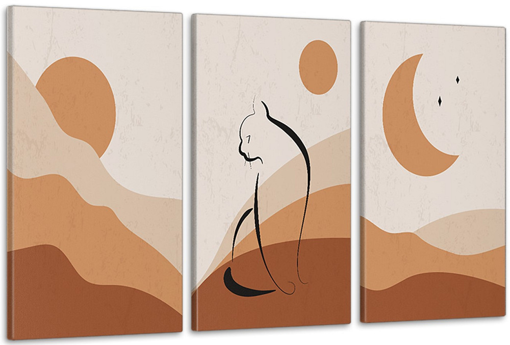 Модульная картина в гостиную / спальню  Котик   ART-195_3A 100х150 см Киев - изображение 1