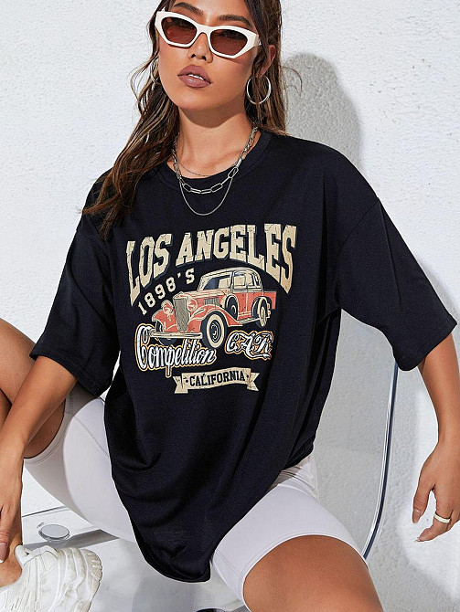 Футболка жіноча з принтом  42 Чорний 2664082668 Дніпро - фото 1