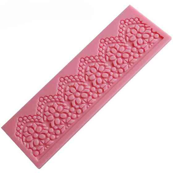 Молд силиконовый Кружево 178 на 50 мм розовый Киев