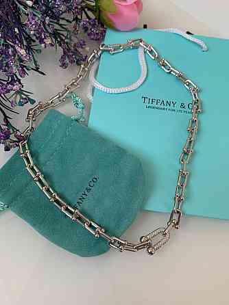 Tiffany Тиффани подвеска цепь на шею крупная цепь посеребрение / упакована в мешочек Тиффани Одесса