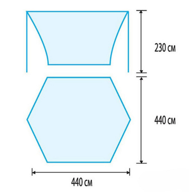 Тент со стойками Tramp Lite Tent blue Киев - изображение 4