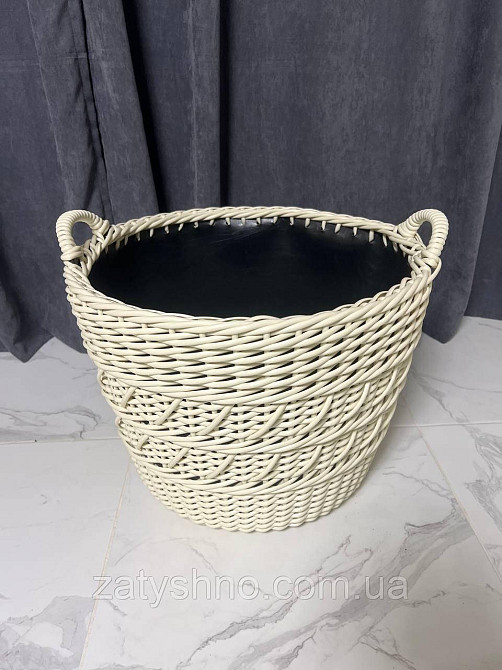 Кошик для дров плетений з ротанга Київ - фото 1