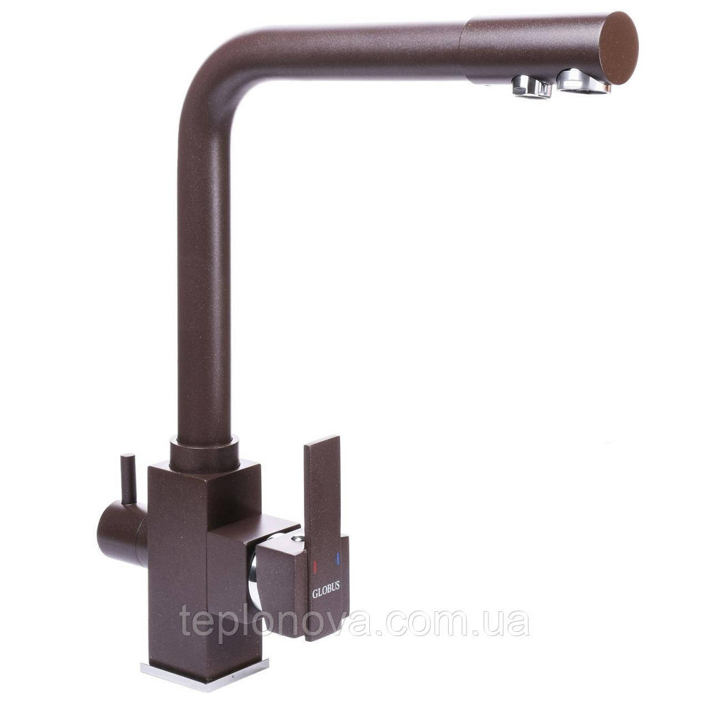 Змішувач для кухні під осмос Globus Lux LAZER GLLR-0100-6-MARONE Чернівці - фото 2