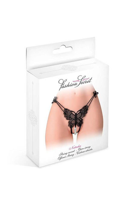 Трусики с жемчугом Fashion Secret Natasha Black Sex Aura Киев - изображение 3