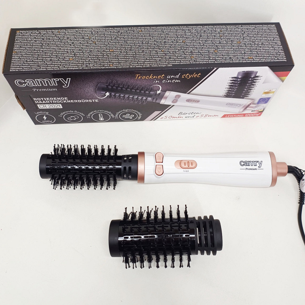 Фен расческа для укладки локонов Camry CR 2021 1200Вт, Фен-щетка для волос с концентратором ZI-16 Львов - изображение 4