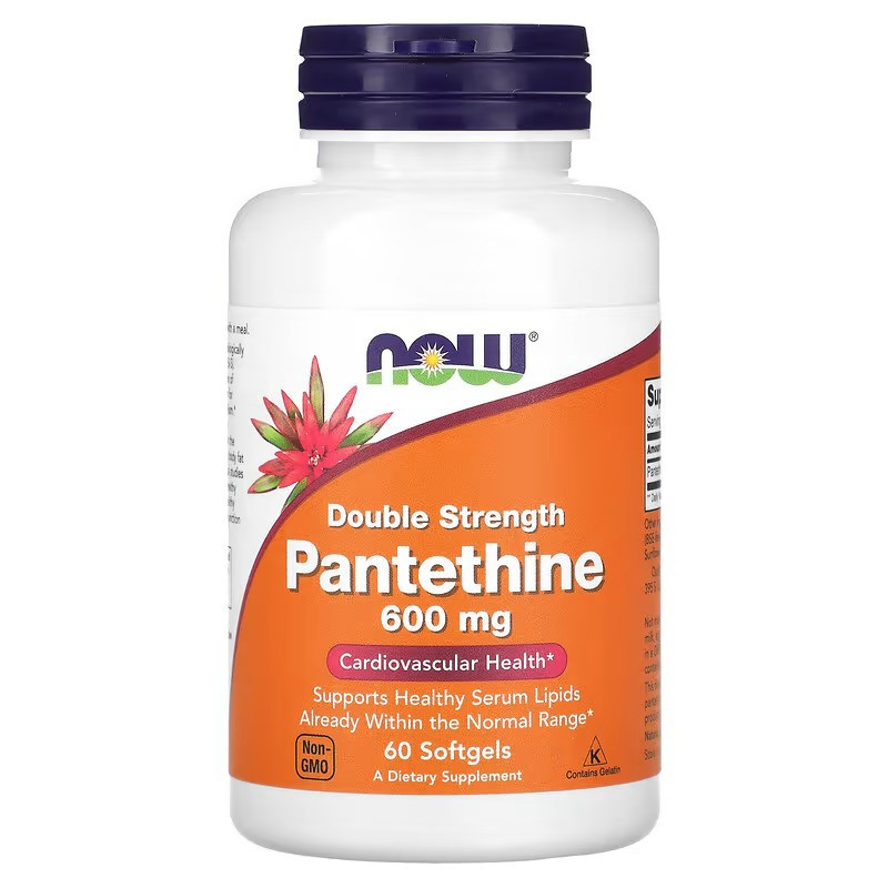 Пантетин двойной силы NOW Double Strength Pantethine, 600 mg, 60 Softgels Луцк - изображение 1