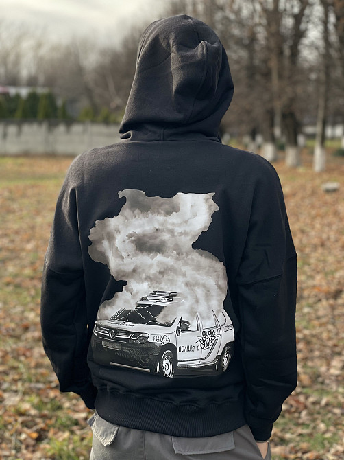 Чёрное худи унісекс - 