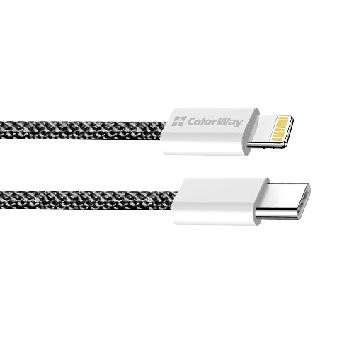 Кабель USB PD Type-C/Lightning ColorWay CW-CBPDCL068-BK 27W 2м чорний Житомир