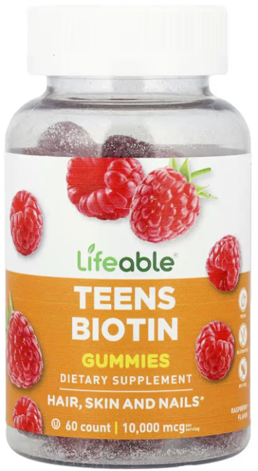 Биотин Lifeable Biotin Teens 60 жев таб малина Киев - изображение 1