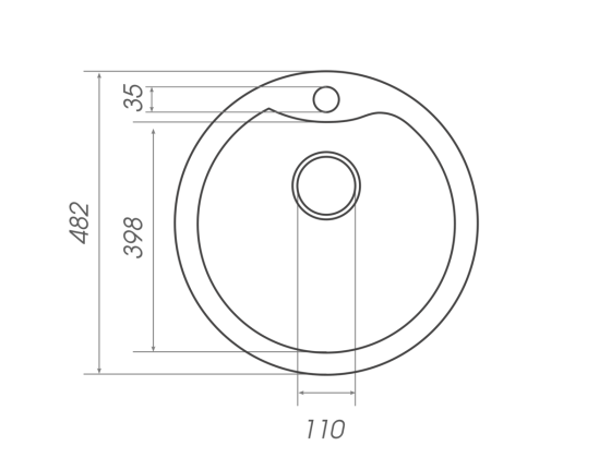 PLATINUM Гранітна мийка для кухні Platinum 480 TURAS матова Мокко Київ