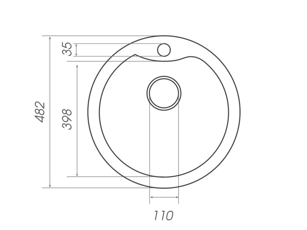 PLATINUM Гранітна мийка для кухні Platinum 480 TURAS матова Мокко Київ - фото 2