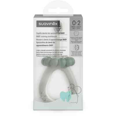 Детская зубная щетка Suavinex STAGE 1 з масажером від 0 до 2 років, зелена (403011) Винница