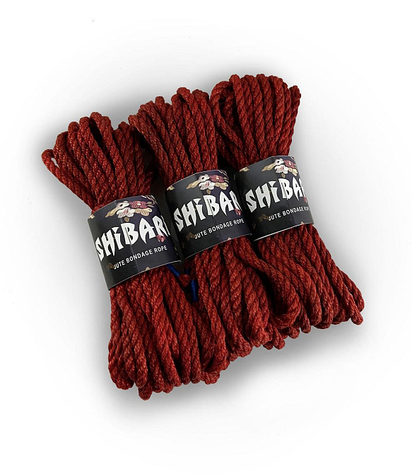 Джутова мотузка для шібарі Feral Feelings Shibari Rope, 8 м червона Sex Aura Київ - фото 2
