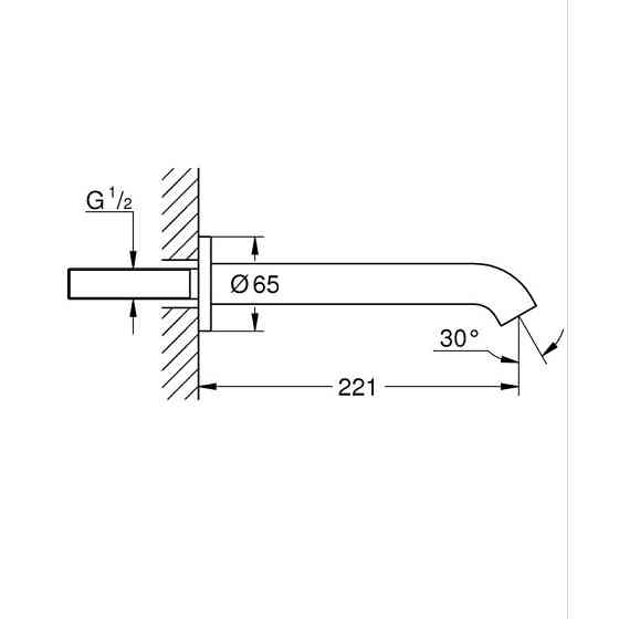 Вилив для ванни Grohe Essence (13449001) ( 16722 ) ( 26096 ) Харків