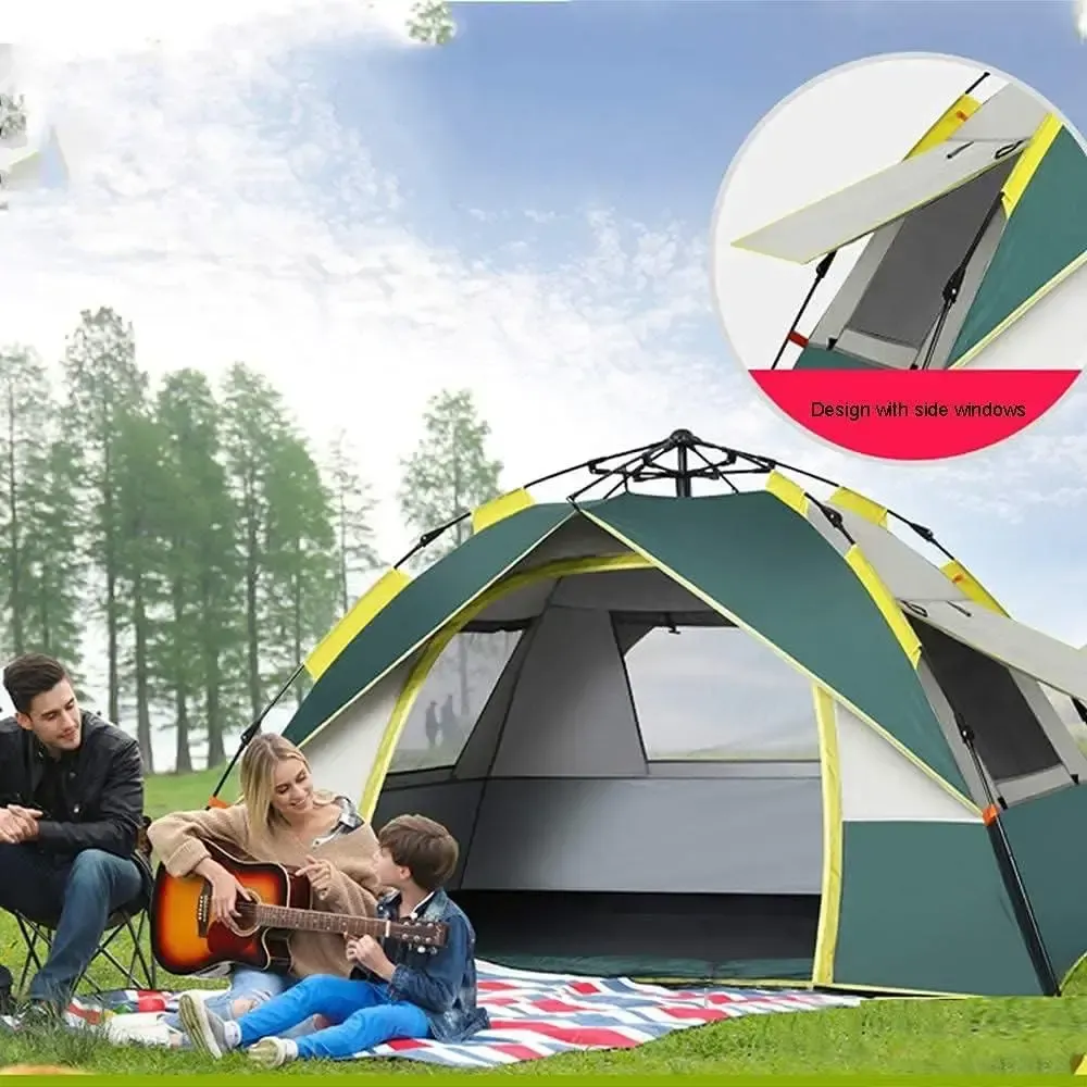 Автоматическая 4х местная палатка с навесом 210х200х135 / Палатка туристическая , кемпинговая , трехсезонная Коломыя - изображение 10