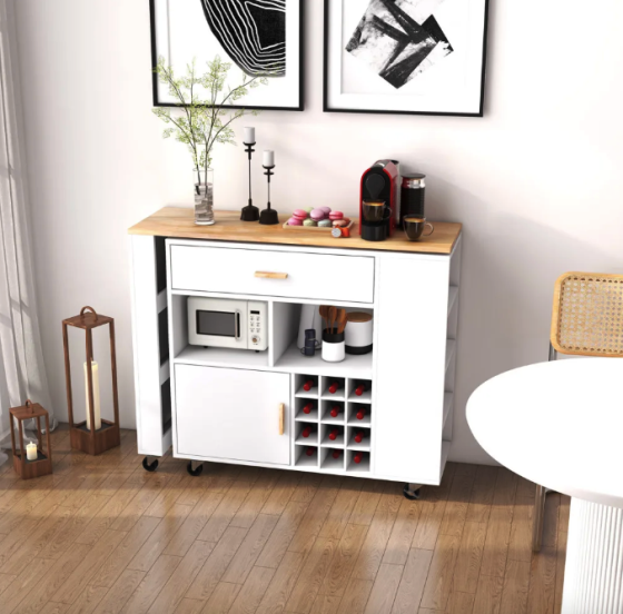 Розкладний столик тумба 2 в 1 Costway Rubber Київ