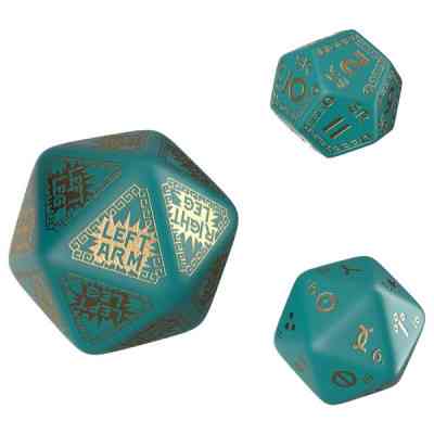 Набор кубиков для настольных игр Q-Workshop RuneQuest Turquoise gold Expansion Dice (3 шт.) (SRQE97) Винница