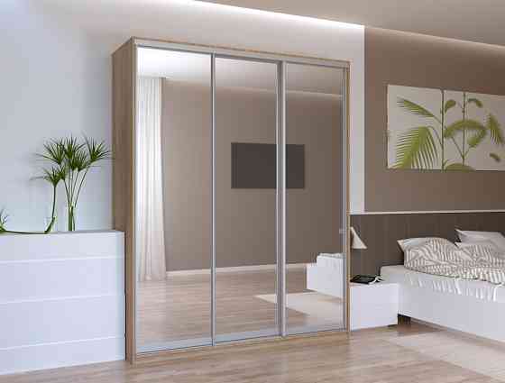 Шкаф-купе трехдверный Doros Сити Лайт 180х60х225 см Дуб сонома/3 Зеркала (DRS-011094) Днепр